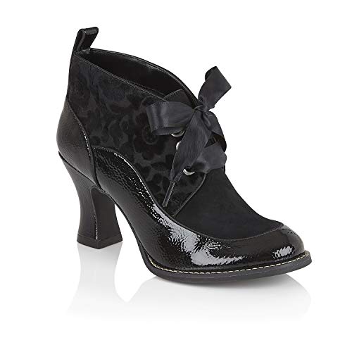 Ruby Shoo Emma Black Velvet Womens Hi Ankle Boots von Ruby Shoo