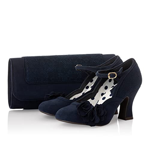 Ruby Shoo Lynn Barschuh und passende Tirana Tasche, navy, 38 EU von Ruby Shoo