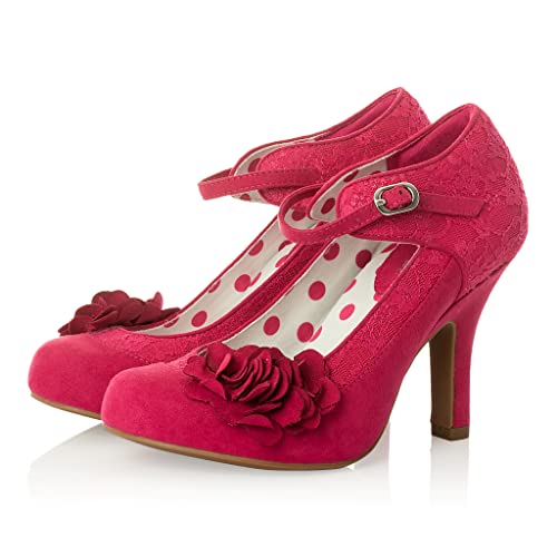 Ruby Shoo Melinda Barschuh mit Verwöhnsohlen, fuchsia, 38 EU von Ruby Shoo