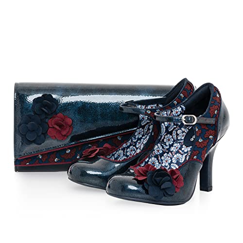 Ruby Shoo Quinn Mary Jane Lackschuhe mit hohem Absatz und passender Perth-Tasche, midnight, 36 EU von Ruby Shoo