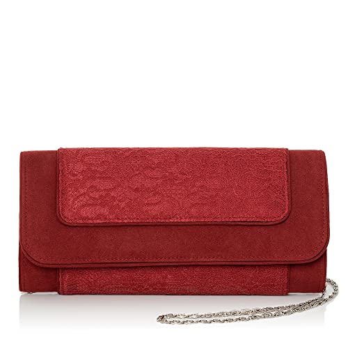 Ruby Shoo Tirana Clutch-Handtasche (passend für Chrissie-Schuhe), Purpurrot von Ruby Shoo