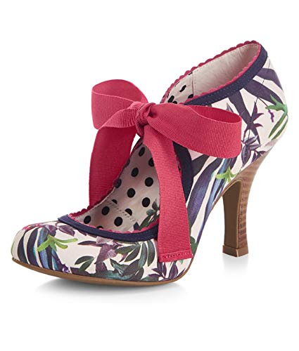 Ruby Shoo Willow Sage Floral Ribbon Tie Floral Shoes UK 4 von Ruby Shoo