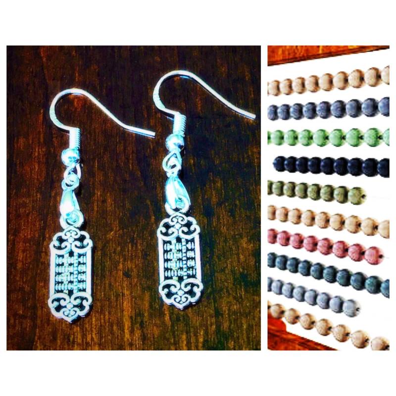 Mini Abacus Math Ohrringe - Verspielt, Leicht Und Handgefertigt von RubyAppleJewelry