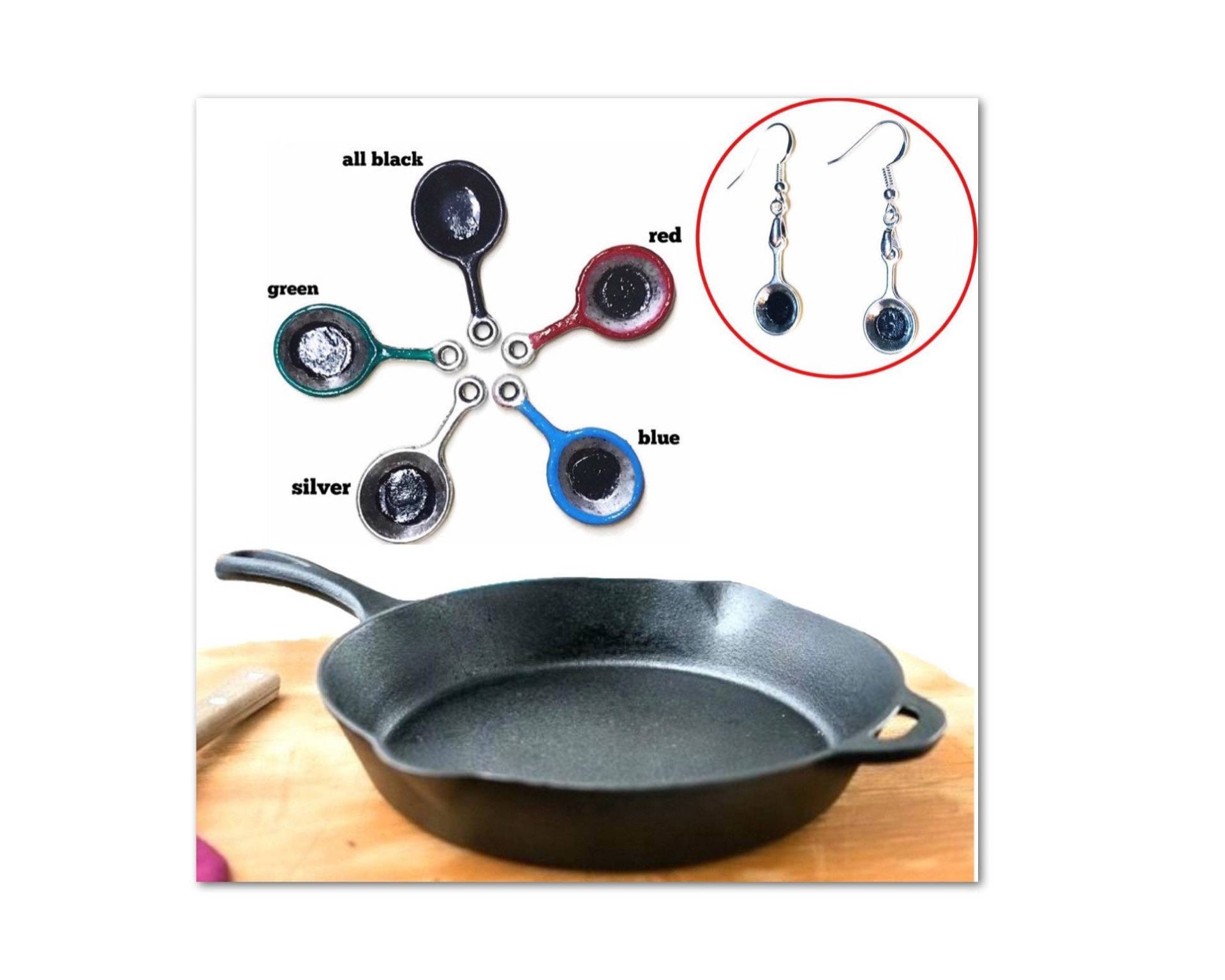 Braten Pfanne Ohrringe von RubyAppleJewelry