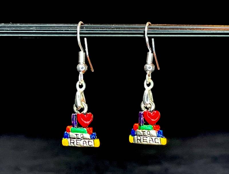 Ich Liebe Es, Ohrringe, Buchohrringe, Zu Lesen von RubyAppleJewelry