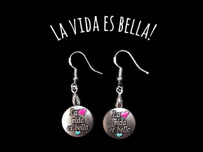 La Vida Es Bella, Das Leben Ist Schön Ohrringe La Vida Es Bella, Das Leben Ist Schön Ohrringe von RubyAppleJewelry
