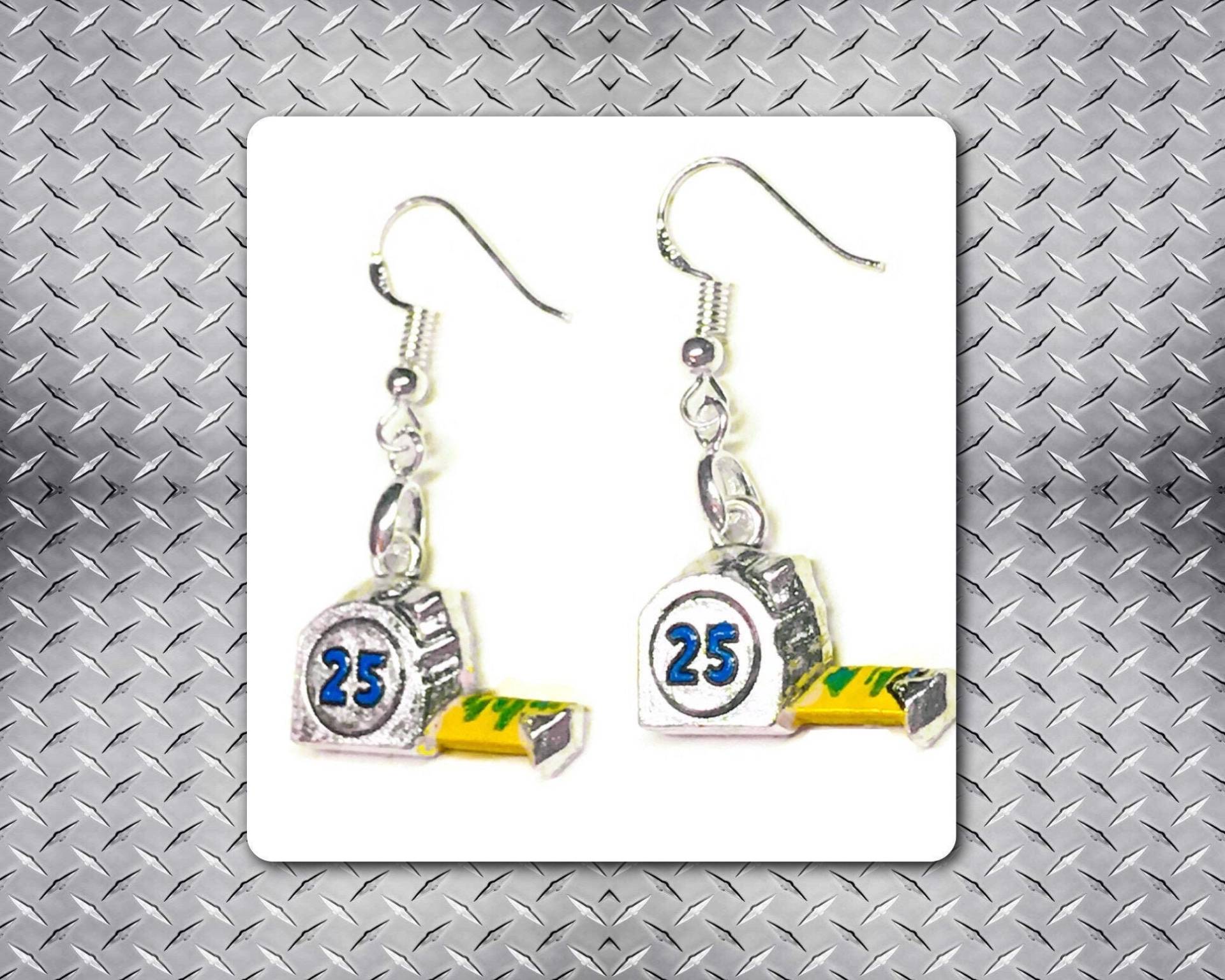 Maßband Ohrringe, Werkzeug Schmuck von RubyAppleJewelry