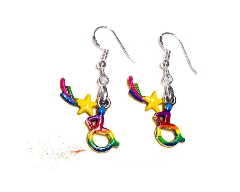 Regenbogen Rollstuhl Ohrringe, Lgbt Accessoire Aktivismus Schmuck Regenbogen Rollstuhl Ohrringe, Lgbt Accessoire Aktivismus Schmuck von RubyAppleJewelry