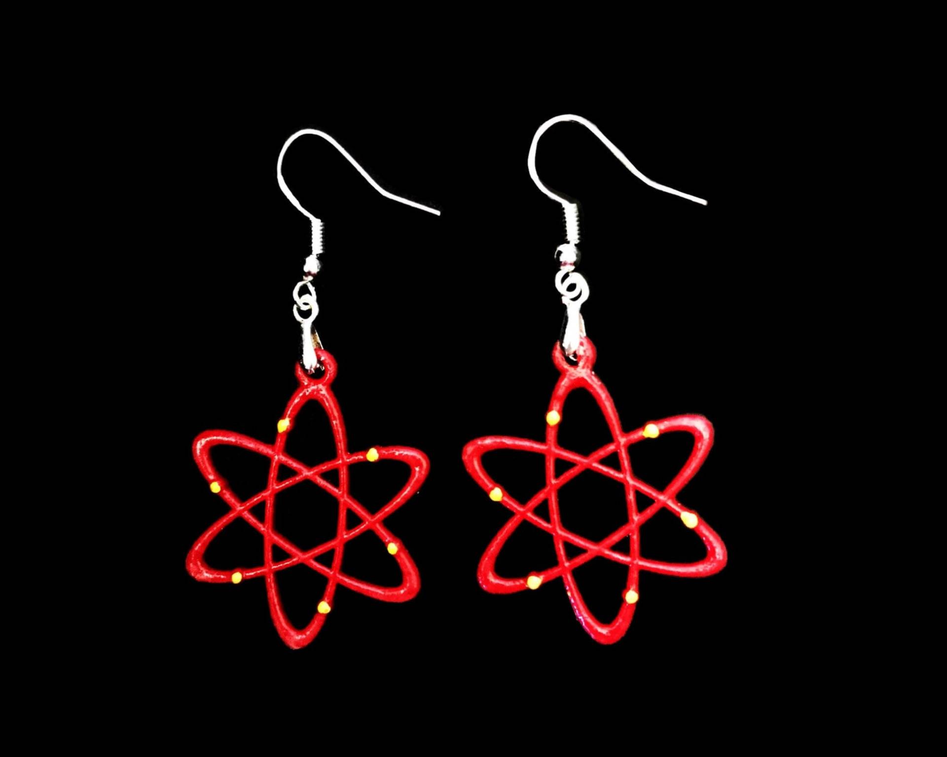 Rote Atom Statement Ohrringe - Leicht, Auffällig & Wissenschaftlich Inspiriert Rote Atom Statement Ohrringe - Leicht, Auffällig & Wissenschaftlich Inspiriert von RubyAppleJewelry