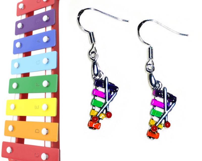 xylophon Ohrringe, Musikinstrument Schmuck von RubyAppleJewelry