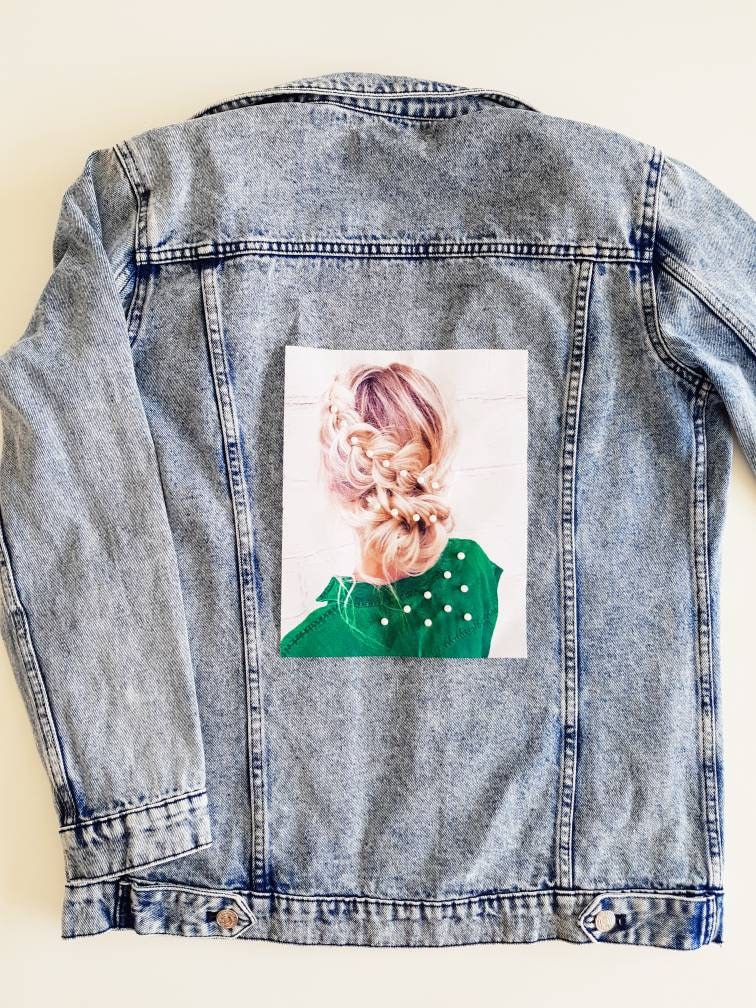 Sew On 3D Patch, Handmade Peel Motif Patch, Patch For Jackets, T.shirts, Vintage Rhinestone Beaded von RubyLines