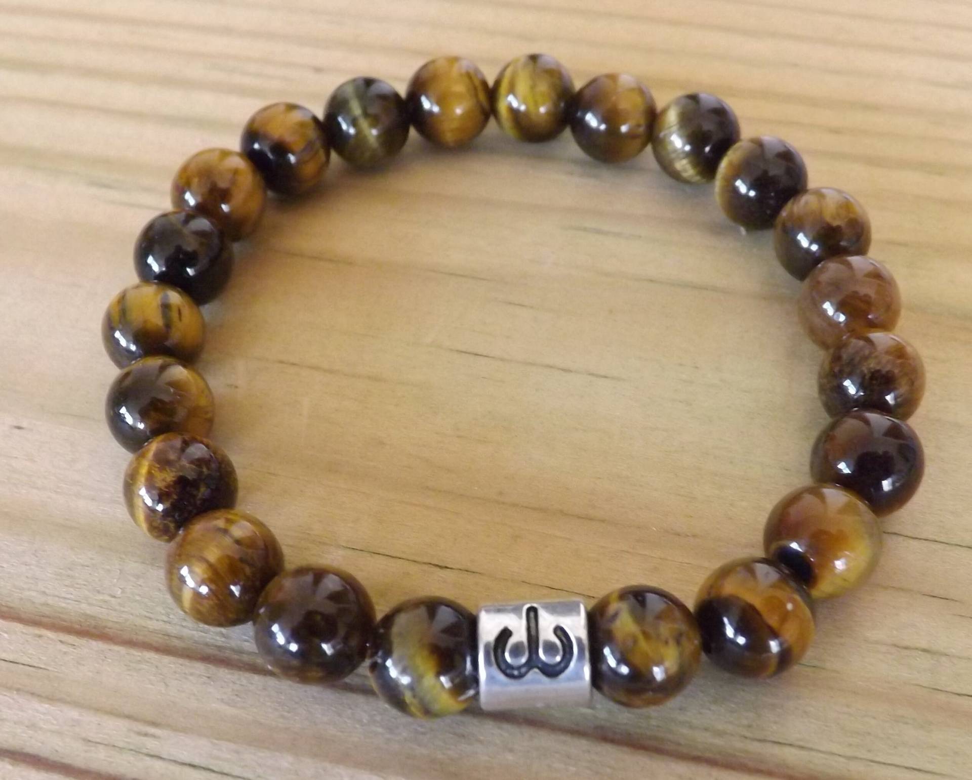 Anti-Angst Tiger Auge 8mm Edelstein Sternzeichen Armband Stapeln Geburt Monat Zeichen Heilung Geschenk Für Ihr Ihn von RubyRedGems