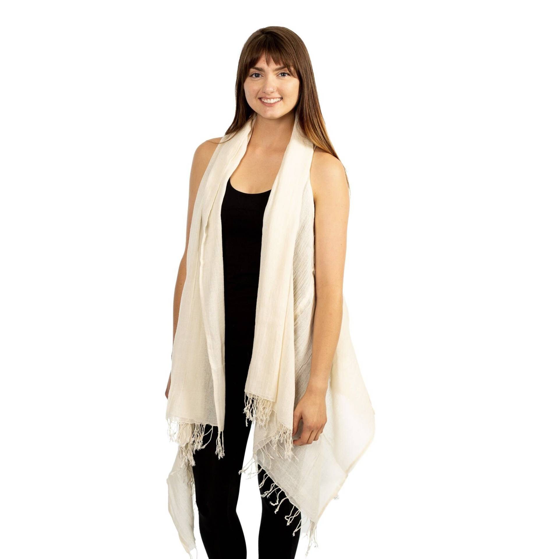 Boho Kimono Cover Up, Ärmelloser Baumwolle Mit Fransen, Plus Size Abendgarderobe Kimono, Urlaubskleidung von RubySera