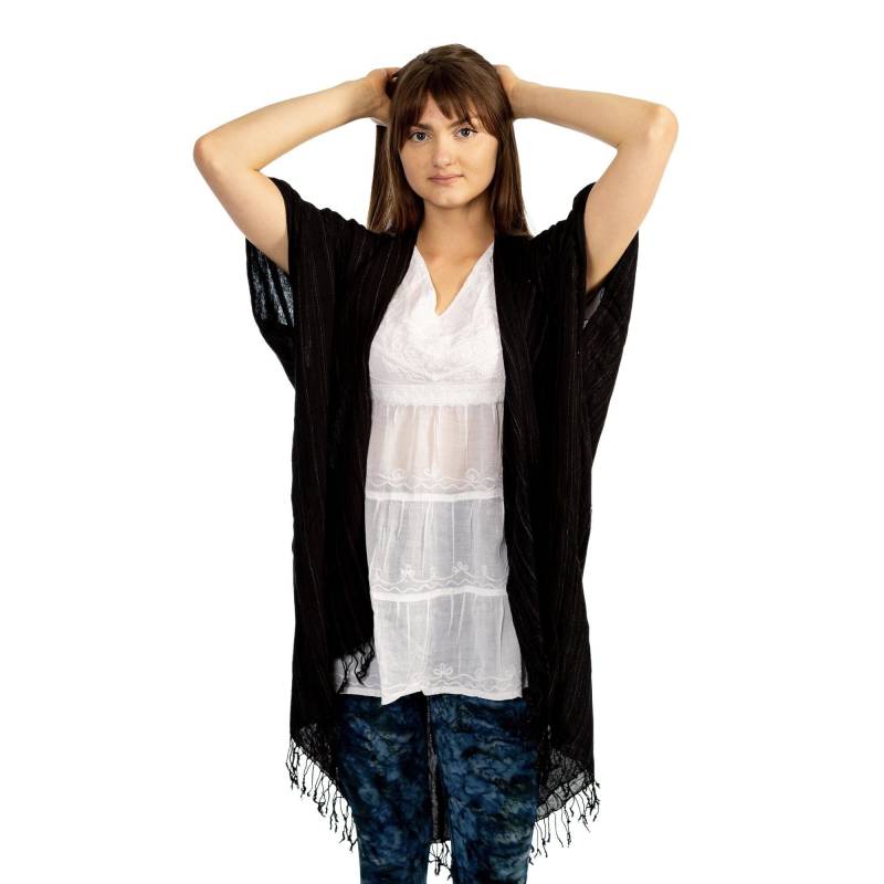 Kimono-Abdeckung Aus Baumwolle Für Damen in Übergröße, Lose Strickjacke, Strand-Vertuschung, Boho-Festival-Robe, Plus-Size-Strickjacke von RubySera