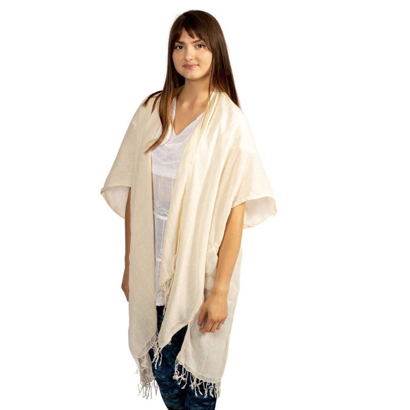 Plus Size Cotton Fransen Kimono Cover Up, Leichte Strickjacke Wickeln, Sommer Kimono, Hochzeits-Cardigan, Resortwear Cardigan, Cardigan von RubySera