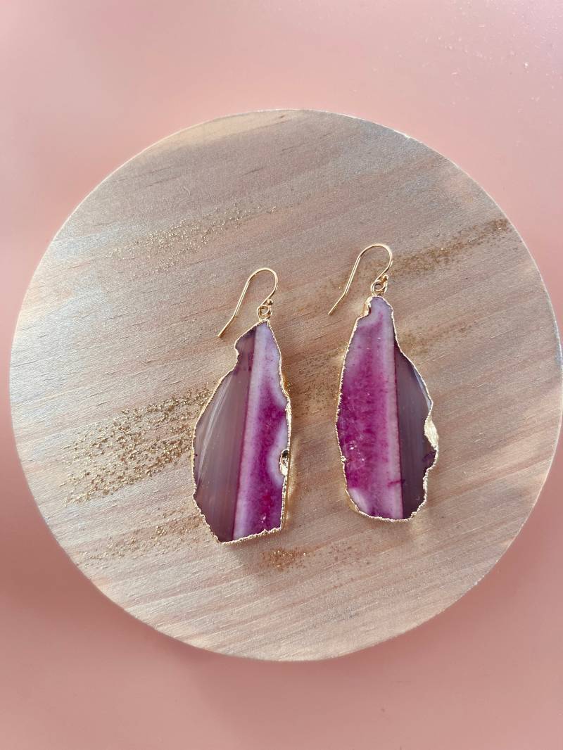 Achat Stein Ohrringe von RubySkyDesign