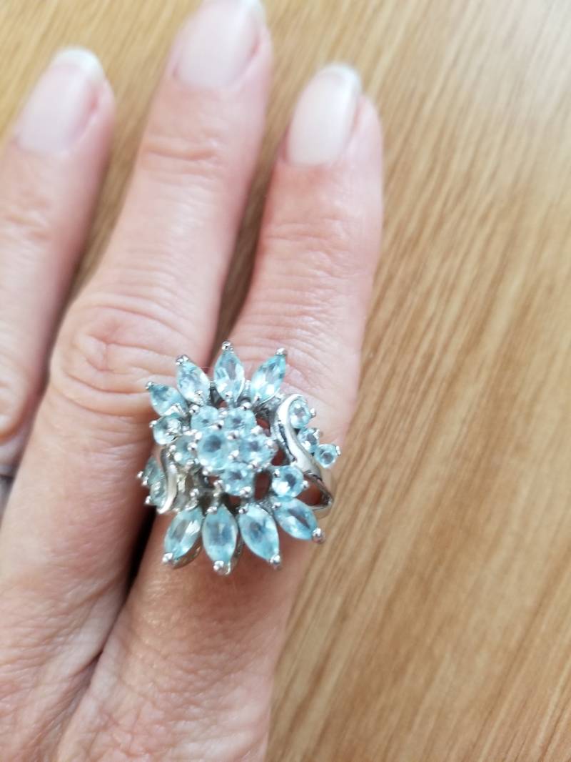 925 Sterling Silber & Aquamarin Ring 925 Sterling Silber & Aquamarin Ring von RubyandSofia