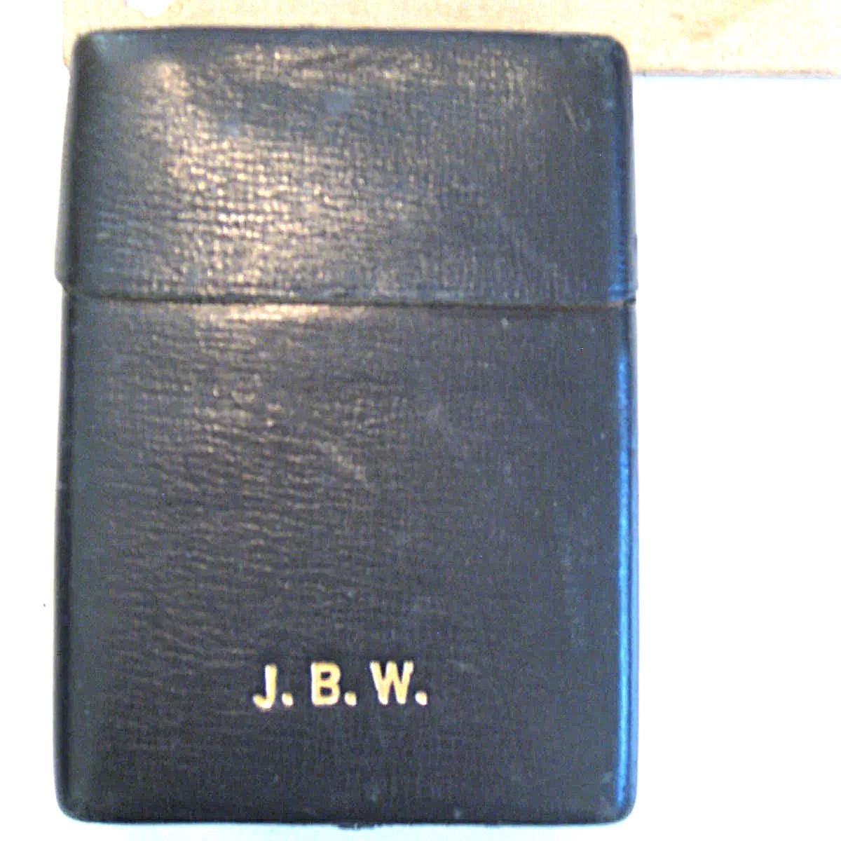 Vintage J.b.w. Monogrammed Leder Zigarettenetui 1960Er Jahre Vintage J.b.w. Monogrammed Leder Zigarettenetui 1960Er Jahre von RubyandSofia