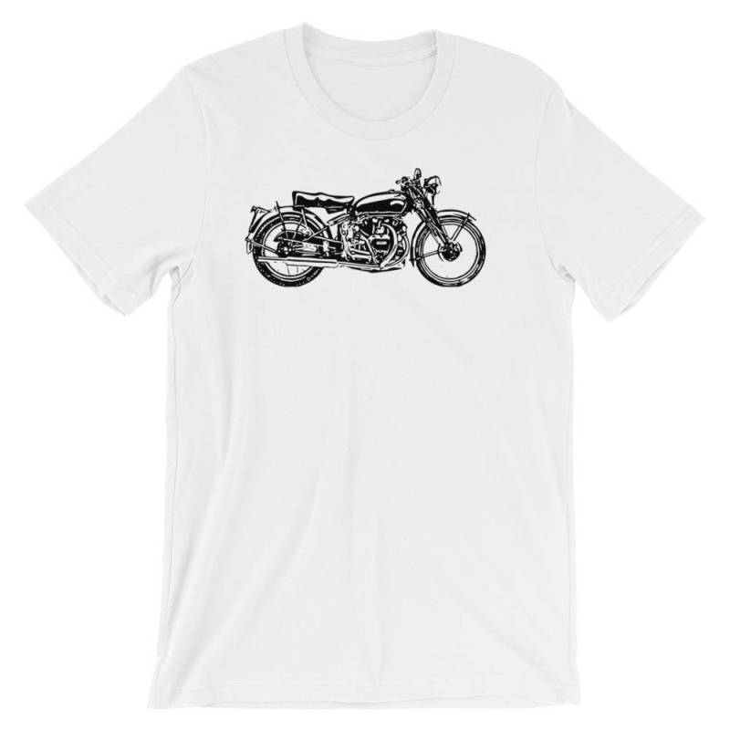 Cafe Racer Schwarz Schlichtes Design Motorrad-Kurzarm Unisex T-Shirt Cafe Racer Schwarz Schlichtes Design Motorrad-Kurzarm Unisex T-Shirt von RucksackDesigns
