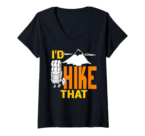 Damen Ich Würde Das Wandern Lustiger Berg Abenteuer Humor T-Shirt mit V-Ausschnitt Damen Ich Würde Das Wandern Lustiger Berg Abenteuer Humor T-Shirt mit V-Ausschnitt von Rucksackträger Und Naturfreunde