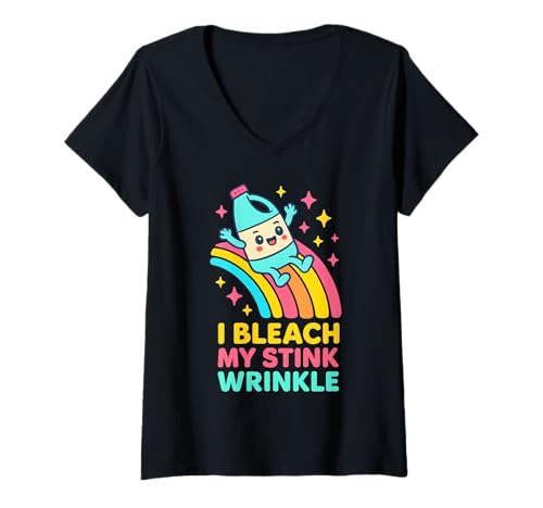 Damen Ich bleiche Meine Stinkfalten Crude Humor Vulgäre Reisen Frauen T-Shirt mit V-Ausschnitt Damen Ich bleiche Meine Stinkfalten Crude Humor Vulgäre Reisen Frauen T-Shirt mit V-Ausschnitt von Rude Crude and Inappropriate Merch