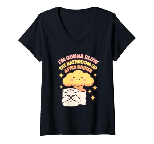 Damen Offensive Thanksgiving Unangemessene Weihnachten Erwachsene Humor T-Shirt mit V-Ausschnitt Damen Offensive Thanksgiving Unangemessene Weihnachten Erwachsene Humor T-Shirt mit V-Ausschnitt von Rude Crude and Inappropriate Merch