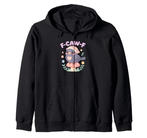 F Caw F Crow Cottagecore Süße lustige Frauen Kapuzenjacke F Caw F Crow Cottagecore Süße lustige Frauen Kapuzenjacke von Rude Crude and Inappropriate Merch