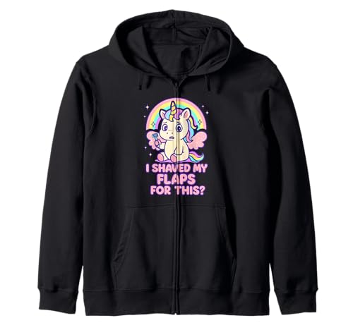 I Shaved My Flaps for This Peinliche Frauen Adult Humor Kapuzenjacke I Shaved My Flaps for This Peinliche Frauen Adult Humor Kapuzenjacke von Rude Crude and Inappropriate Merch