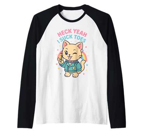 Ich lutsche Zehen Sehr unangemessen Freaky Funny Cringe Men Raglan von Rude Crude and Inappropriate Merch