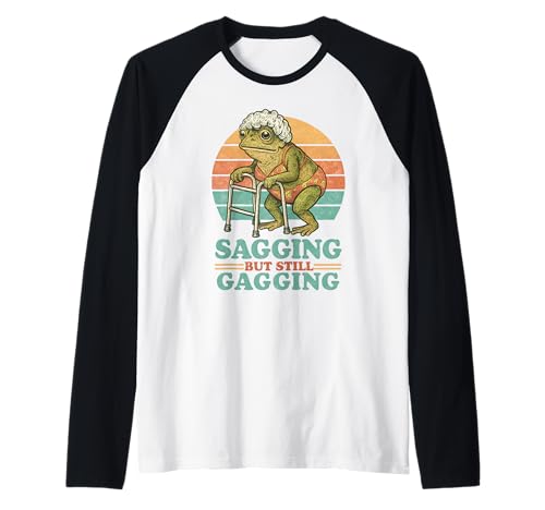 Schlaffer Aber Immer noch knebelnder Frosch Lustige unangemessene Frauen Raglan Schlaffer Aber Immer noch knebelnder Frosch Lustige unangemessene Frauen Raglan von Rude Crude and Inappropriate Merch