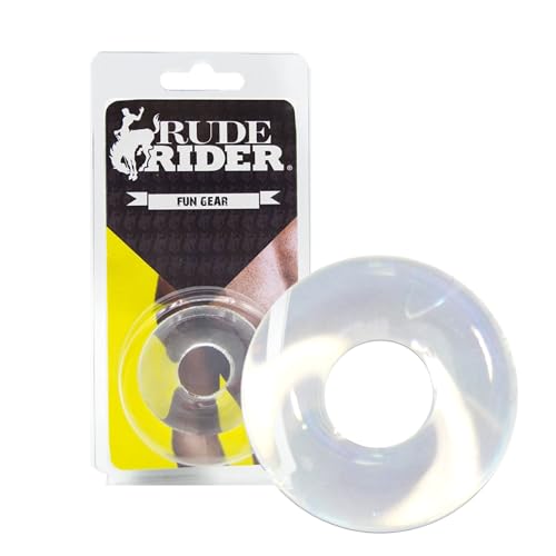 Rude Rider Penisring aus Silikon, Farbe: Transparent, extrem dehnbarer Cockring, Sexspielzeug für Männer von Rude Rider