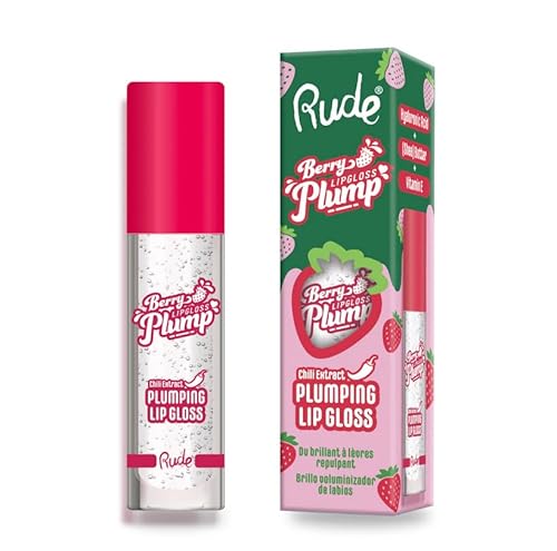 RUDE Berry Plump Plumping Lip Gloss Crystal Clear Volumenlippenstift, Berry Plump im Farbton Crystal Clear von Rude