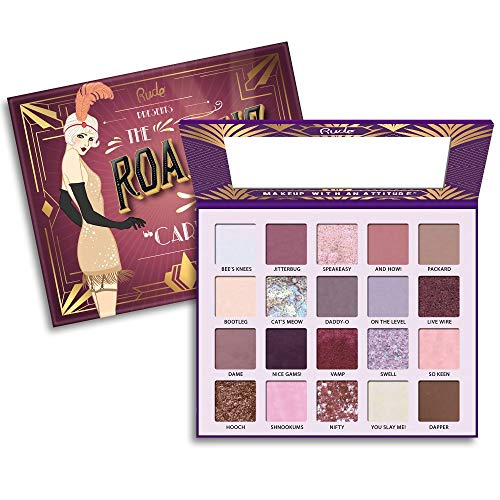 RUDE - The Roaring 20's Lidschattenpalette | Vibrante Farben für einen Ungezwungenen Look | Hohe Pigmentierung und Einfache Anwendung | Matte, Satinierte und Glänzende Töne, Mehrfarbig, 13 g von Rude