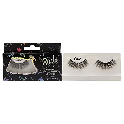 Rude Cosmetics Essential Faux Mink 3D Wimpern – Exquisit für Damen, 1 Paar von Rude