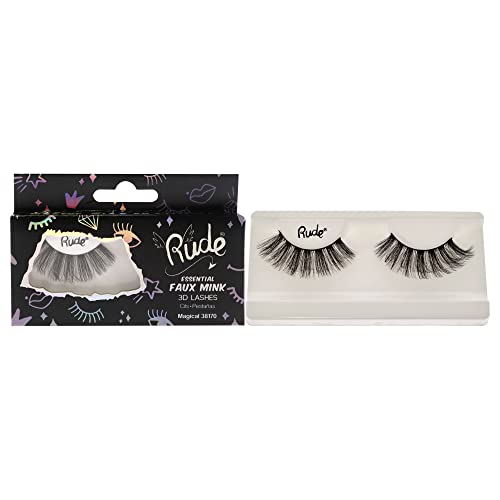 Rude Cosmetics Essential Faux Mink 3D Wimpern – Magical For Women 1 Paar von Rude