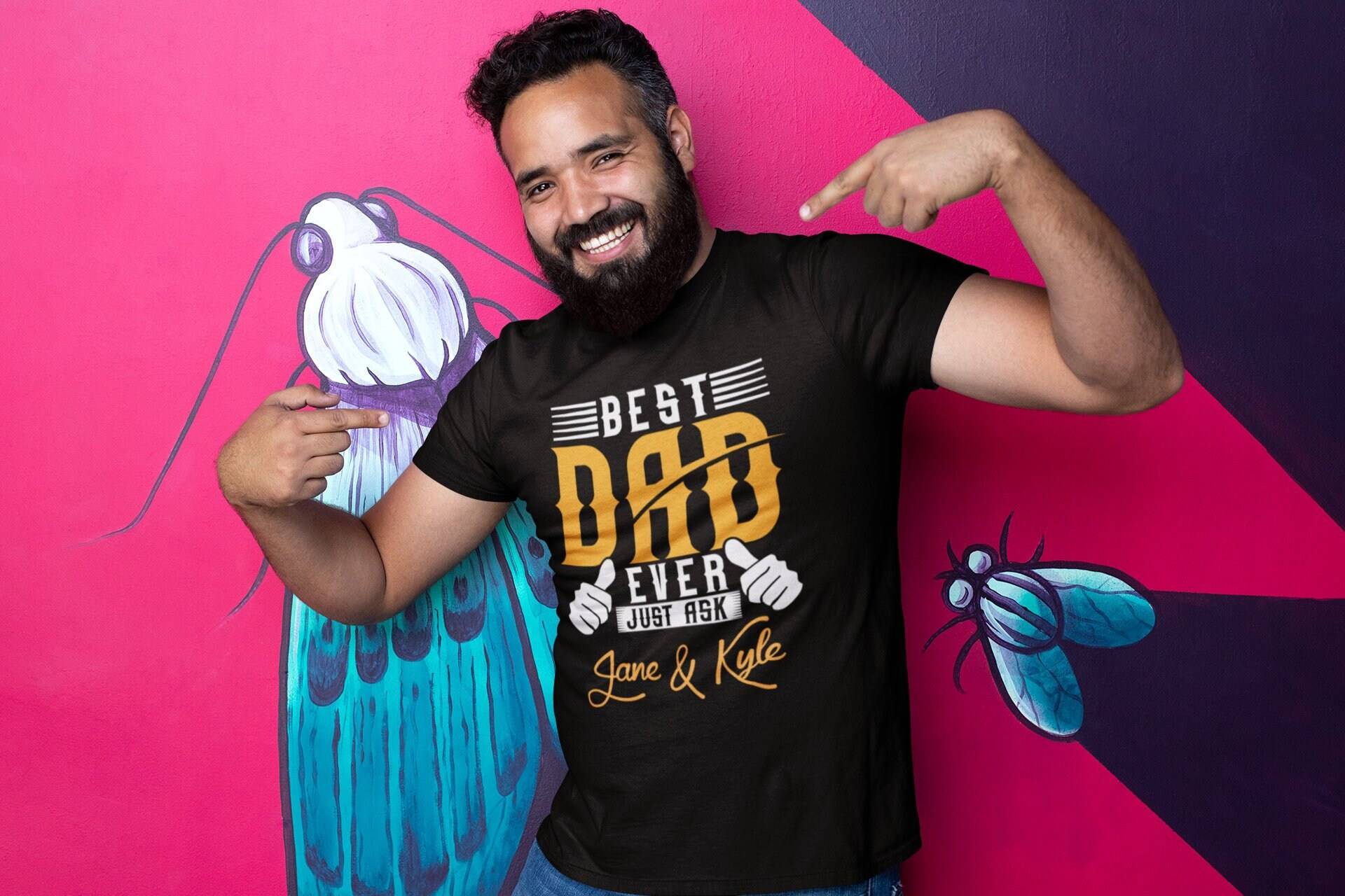 Benutzerdefiniertes Papa T-Shirt, Bester Vater Aller Zeiten Personalisiertes Shirt, Vatertagsgeschenk, Geschenke, Vatertagsshirt Th586 von RudeMonster