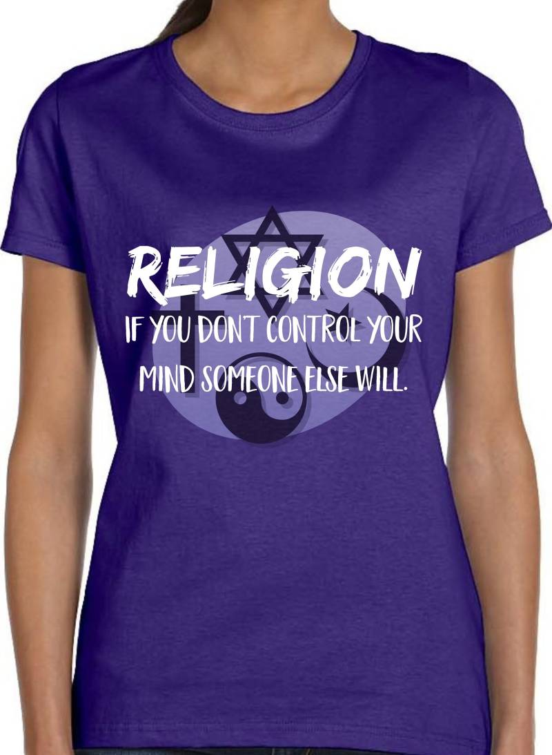 Wenn Sie Ihren Geist Nicht Kontrollieren, Wird Jemand Anderes T-Shirt Lustiges T-stück Religiöses Hemd, Unverschämtes Th006 von RudeMonster