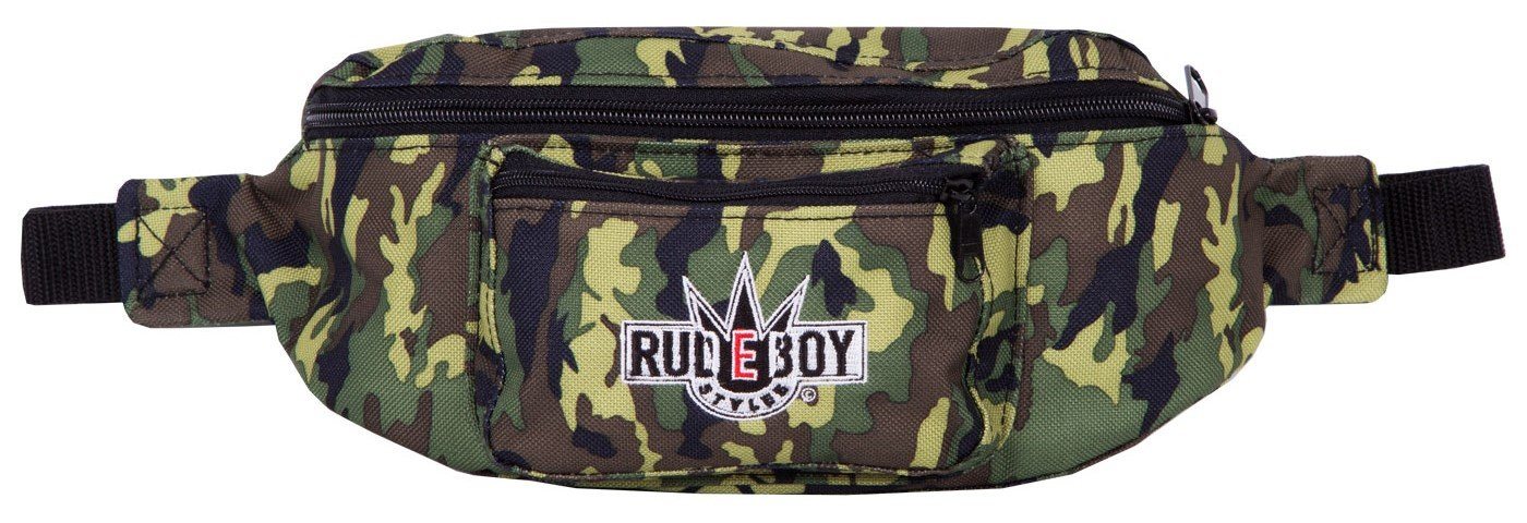 Rudeboy Stylee Bauchtasche Hüfttasche Retro mit Stick für Erwachsene und Kinder, mit abgesetzter Fronttasche von Rudeboy Stylee