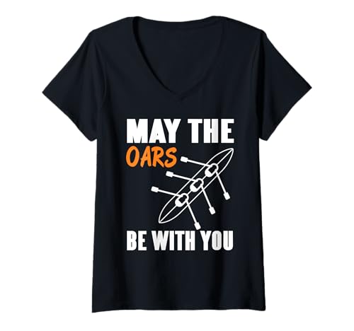 Damen Möge die Ruder mit dir Sein Rudern Lustiger Spruch T-Shirt mit V-Ausschnitt Damen Möge die Ruder mit dir Sein Rudern Lustiger Spruch T-Shirt mit V-Ausschnitt von Rudersport Fans und Wasserfreunde