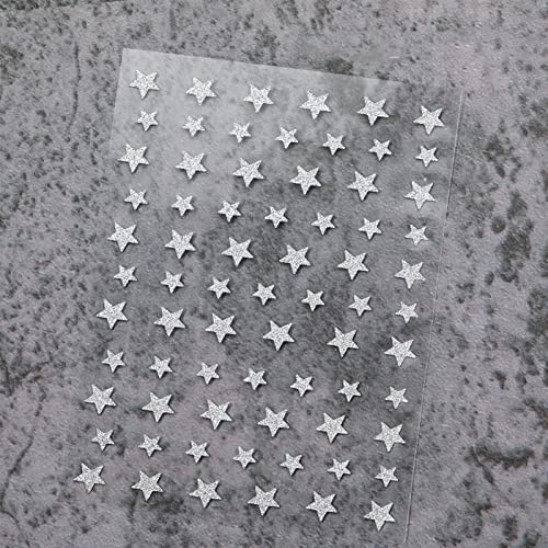 Für Schmetterling Art Aufkleber 3D Selbstklebende Nagelaufkleber Herz Bär Flamme Aufkleber Silber Winter Art Supp von Rudiaoa