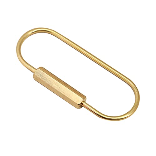 Rudiaoa Messing Schraubverriegelung Schlüsselbund Einfache Messingschlüsselkette Ellipse D Form Keyring Key Hardware Keyring Carabiner Clip Rudiaoa Messing Schraubverriegelung Schlüsselbund Einfache Messingschlüsselkette Ellipse D Form Keyring Key Hardware Keyring Carabiner Clip von Rudiaoa