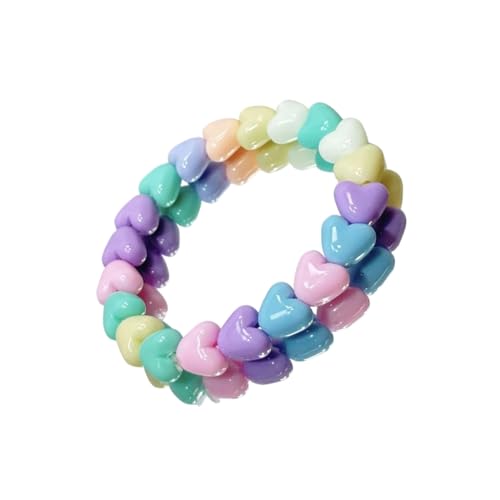 Rudiaoa Trendige Dopamin-Stern-Halskette/Armband mit Regenbogen-Perlen für Frauen, modische Schichtkette, Adjustable size, Perlen von Rudiaoa