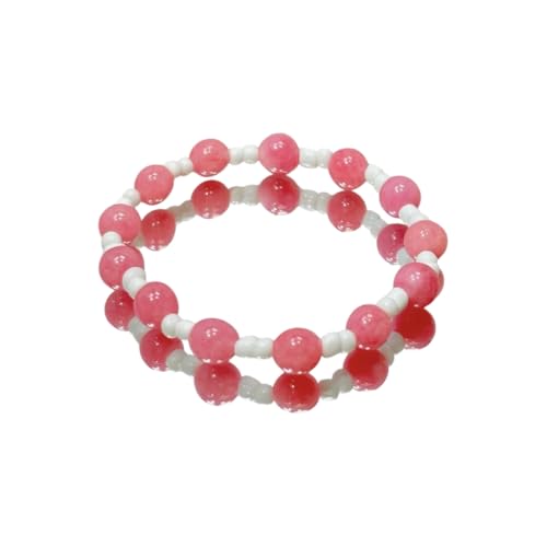 Rudiaoa Trendige Dopamin-Stern-Halskette/Armband mit Regenbogen-Perlen für Frauen, modische Schichtkette, Adjustable size, Perlen von Rudiaoa