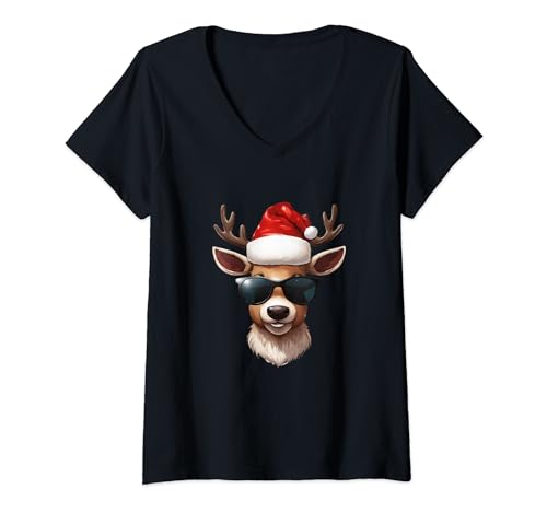 Rudolf T-Shirt Weihnachten Weihnachtsshirt Herren Damen Unisex Schwarz Cartoon V-Ausschnitt Kurzarm Winter 1 Count 0 Pockets Plain hem Non-Stretchable Familienspaß von Rudolf Tshirt Weihnachten Weihnachtsshirt Herren