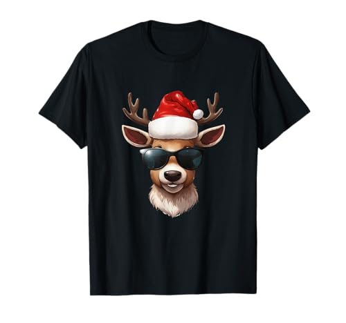 Rudolf Tshirt Weihnachten Weihnachtsshirt Herren Damen Unisex-Erwachsene Cartoon Christmas Novelty T-Shirt Schwarz Kurzarm Small EU S von Rudolf Tshirt Weihnachten Weihnachtsshirt Herren