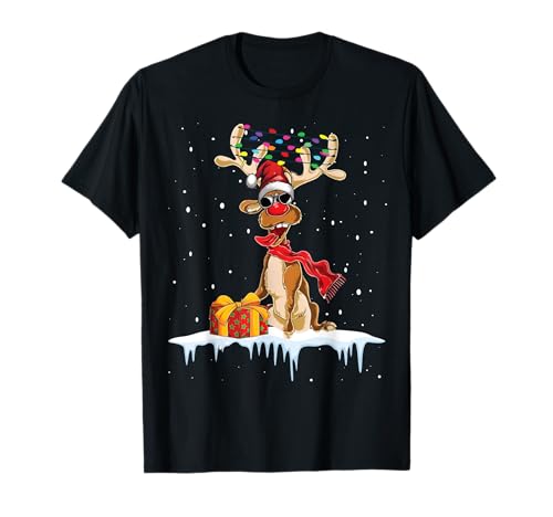 Weihnachten Damen Geschenke für Ihn Lustiges Rentier T-Shirt von Rudolf Weihnachtsshirt Herren Rudolph