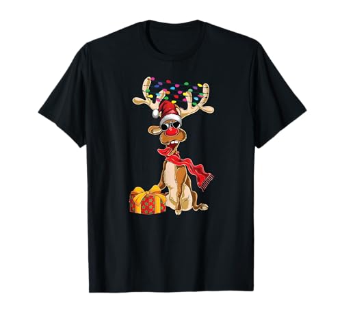 Weihnachten Damen Geschenke für Ihn Lustiges Rentier T-Shirt von Rudolf Weihnachtsshirt Herren Rudolph
