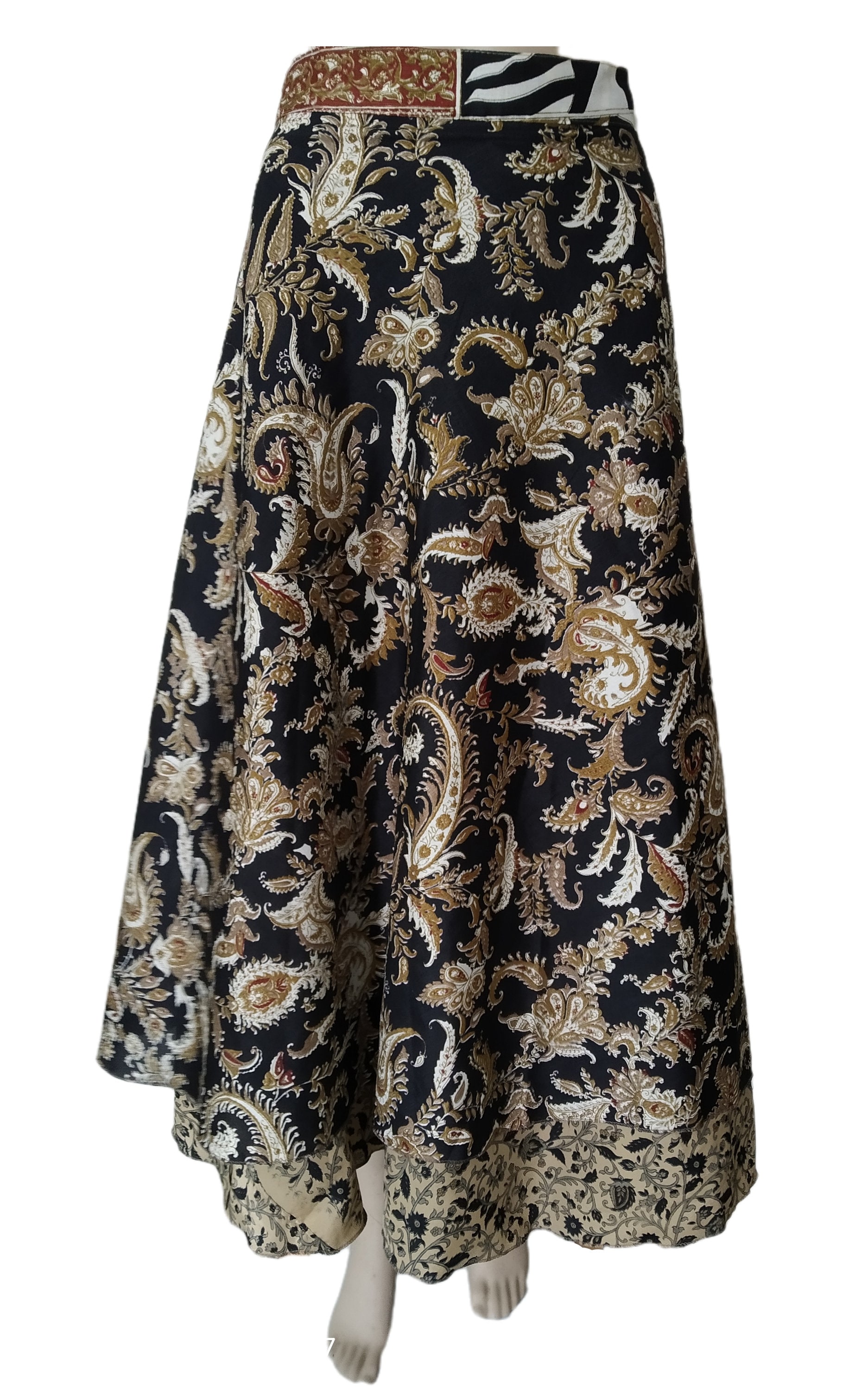 Rund Lang Floral Bedruckt Vintage 2 Layer Rock Sari Wendezauber Wickelrock Hippie Boho Damen Maxi Kleid Rund Lang Floral Bedruckt Vintage 2 Layer Rock Sari Wendezauber Wickelrock Hippie Boho Damen Maxi Kleid von RudranshHandicrafts