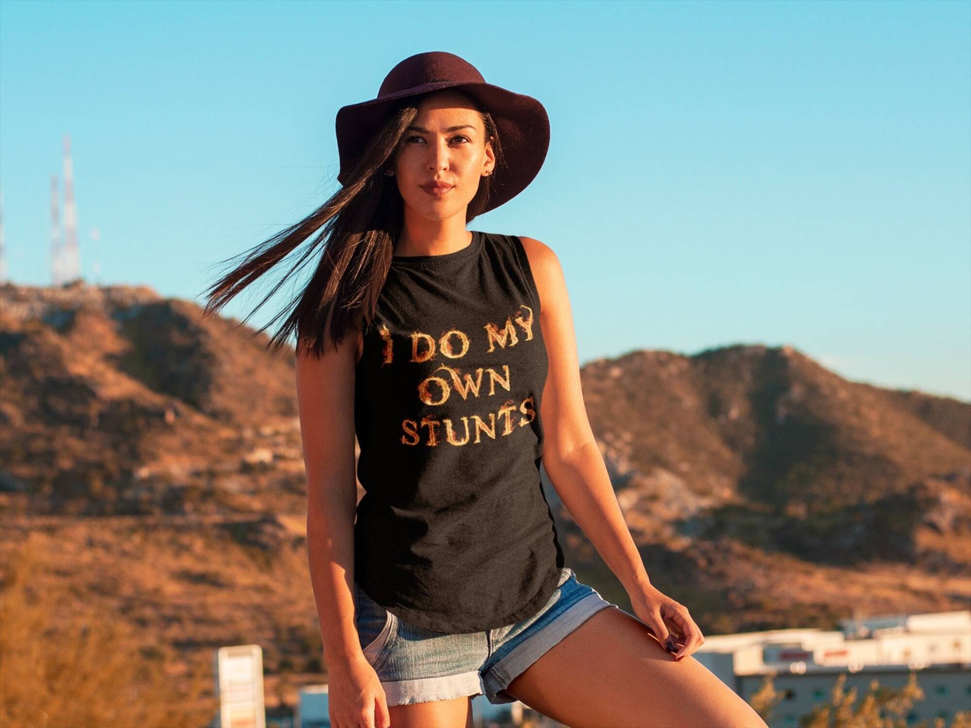 Phish Fuego Damen Muskelshirt „I Do My Own Stunts" von RudyLudy