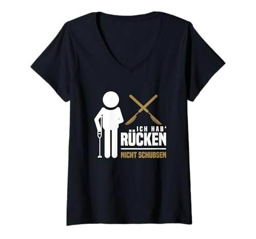 Damen Nicht Schubsen Ich Hab Rücken Op Reha Gadgets Operation T-Shirt mit V-Ausschnitt Damen Nicht Schubsen Ich Hab Rücken Op Reha Gadgets Operation T-Shirt mit V-Ausschnitt von Rücken Op Geschenk und Reha Gadgets